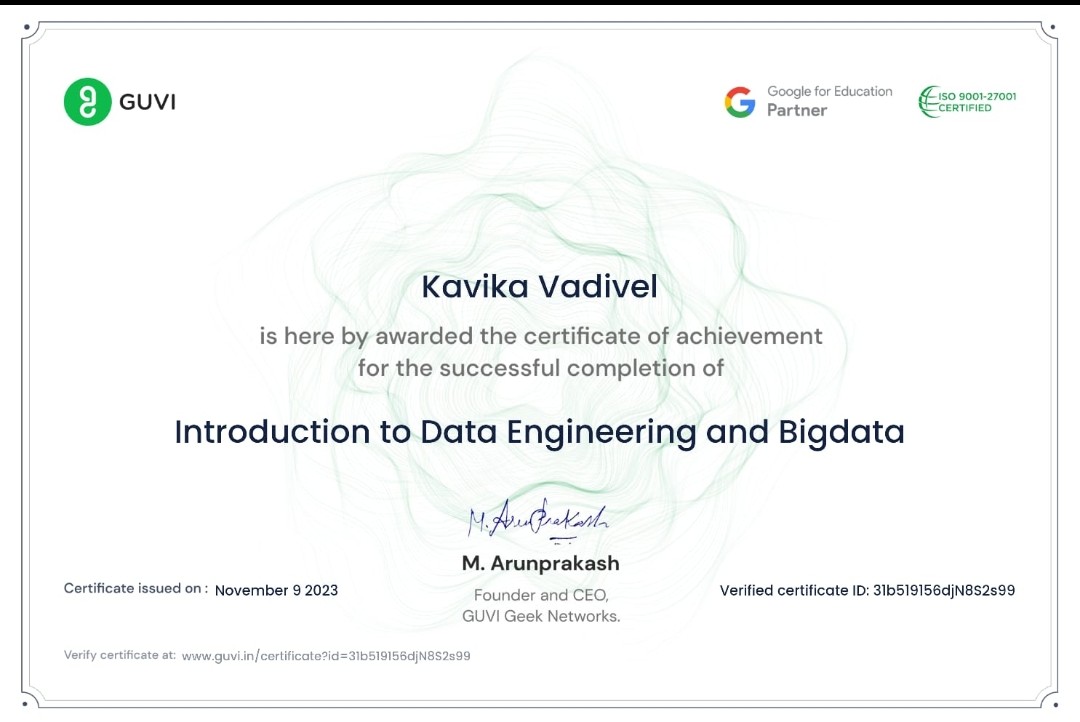DBMS Certificate